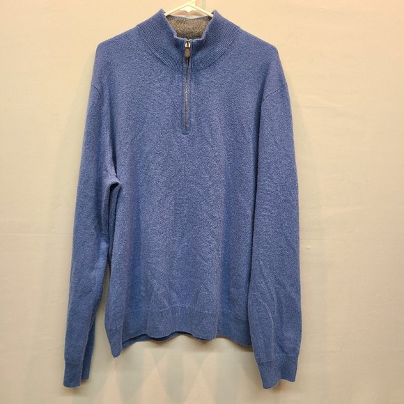 Saks Fifth Avenue Other - Saks Fifth Avenue Cashmere Sweater Mens XXL Pullover Long Sleeve Blue
